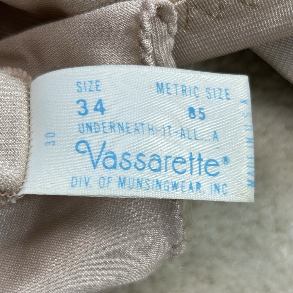 Vintage Vassarette Camisole Womens 34 Lace Nylon Lingerie USA 80s - Picture 8 of 8